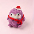 Christmas Crochet Penguin Keychain