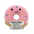Crochet positive donut in yellow with affirmation card | Knoblom