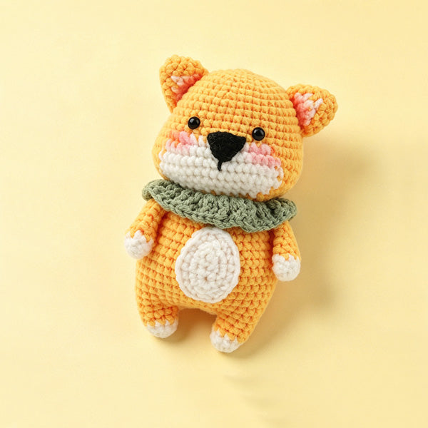 Handmade crochet Shiba Inu charm, gift-ready | Knoblom