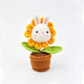 Handmade crochet bunny pot, desk decor styling | Knoblom