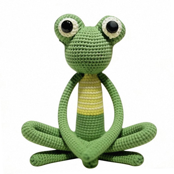 Handmade crochet frog finished doll version | Knoblom