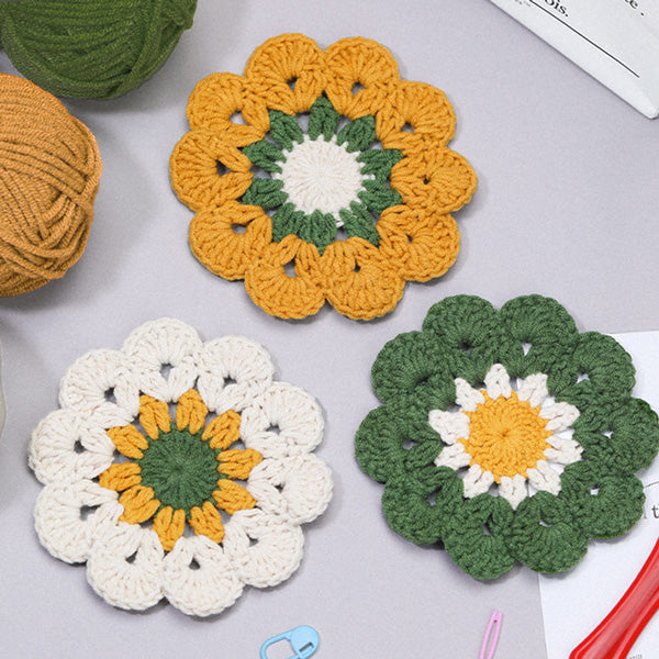 Handmade Crochet Flower Coaster